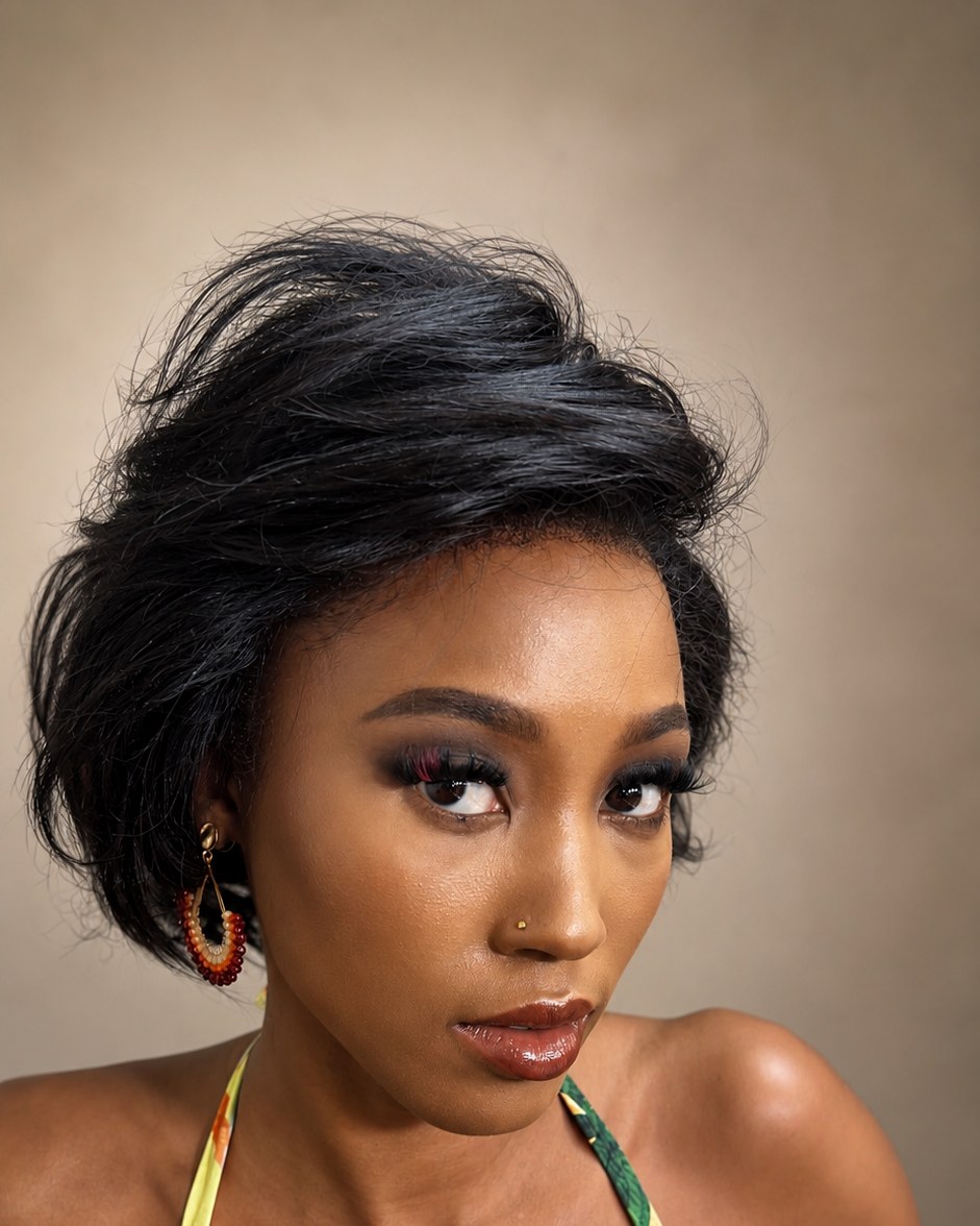 Bold glam for content-creator session